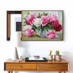 DIY puuviljalillede maalimine &uuml;mmargune kivist teemanttikandid k&auml;sit&ouml;&ouml; mosaiik ristpistes 20X30