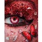 5D Isetegija Daimondi maal  liblikas ja silm  t&auml;ispuuritud &uuml;mmargune kivist tikand Silmade kunst k&auml;sit&ouml;&ouml; 20X30CM