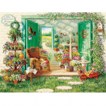 5D DIY Teemanttikandid Aiamaja Teemantmaal Ristpistes T&auml;isruudukujuline kivikivi 20X30CM