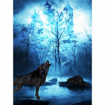 Teemantmaaling Wolf Full Drill Teemanttikandid Loom Kristall Teemantkunst Hobi Kodukaunistamine 20X30CM