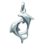 Les Tr&eacute;sors De Lily [D7412] - h&otilde;bedane ripats 'Dauphins C&acirc;lin' h&otilde;be - 10x15 mm h&otilde;be