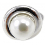 Bague Argent 'Perla' blanc 54 valge