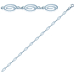 Les Tr&eacute;sors De Lily [K3440] - Bracelet Argent 'Chor&eacute;graphie' argent&eacute; - 5 mm h&otilde;be