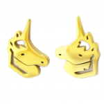 7bis [P3879] &ndash; kuldsest &bdquo;Unicorn&rdquo; terasest k&auml;sit&ouml;&ouml;pandlad &ndash; 15x12 mm kuld