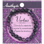 Les Tr&eacute;sors De Lily [Q6922] - Bracelet cr&eacute;ateur 'Min&eacute;ralia' am&eacute;thyste - 8 mm lilla