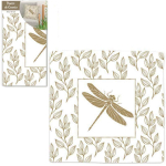 Les Tr&eacute;sors De Lily [Q4325] - Taupe beež 'Nature' puuvillane padjakate (draagonfly) - 40x40 cm beež