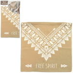 Les Tr&eacute;sors De Lily [Q4333] &ndash; puuvillane padjakate 'Boho' taupe (free spirit) - 40x40 cm beež