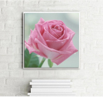 Huacani DIY 3D teemantmaal Roosa Roos Pilt Tikand Ristk&auml;sit&ouml;&ouml; Kodukaunistus Full square 20*20 cm