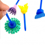 4 tk DIY maalimisriistad Lilletempli k&auml;snpintsli komplekt Kunstitarbed lastele &otilde;ppem&auml;nguasi 4pcs