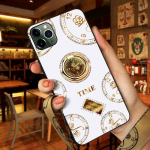 S&auml;rav teemantr&otilde;ngas statiivihoidja telefoni&uuml;mbrised Elegantne lillekujundus iPhone 6 7 8XR 11 Pro Max/Huawei P20 P30 P40/Samsung S20/Xiaomi Redmi 8A jaoks iPhone SE (2020) valge