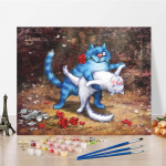 K&auml;sitsi maalitud l&otilde;uend digitaalne &otilde;limaal DIY maalimine numbrite j&auml;rgi &otilde;limaal Kodukaunistus 40x50cm no frame