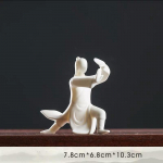 Keraamilised Tai Chi kujukesed Kontori t&ouml;&ouml;lauakaunistus Teelaud Valge portselanist Zen-kaunistused Bonsai lillepott k&auml;sit&ouml;&ouml;