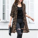 ZANZEA Leoparditr&uuml;kiga &scaron;ifoonist kardigan pluuss&auml;rk suvine 5XL