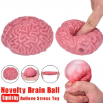 Stressivastased m&auml;nguasjad uudsus, squishy ajum&auml;nguasi, pigistatav stressi leevendav pall punane
