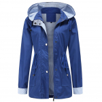 Naiste v&auml;limatkajakk Kerge vetth&uuml;lgav kerge vihmakapuutsiga tuulejope vihmamantel Jooksmine jalutusmantel igap&auml;evane riietus uus 2XL sinine