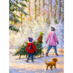 Uus 5D DIY teemantmaaling lumestseen Teemanttikandid p&auml;ikeseloojangu ristpistes t&auml;is&uuml;mmargune puur Kodukaunistused K&auml;sitsi kunst kingitus Full Round 15x20CM