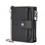 HUMERPAULi meeste rahakott ehtsast nahast RFID pangakaardihoidja, l&uuml;hike meeste rahakott, t&otilde;mblukuga rahakott must