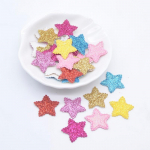 100 tk 20 mm segatud litternahast t&auml;hekujulised aplikatsioonid, meisterdamine, lameda seljaga albumi kaunistused. mitmev&auml;rviline