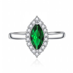 BELLA BOX avatavad muudetava suurusega s&otilde;rmused naistele, tsirkoonist kihluspeole, peened ehted Adjustable Opening roheline