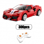Cada City kaugjuhtimispult v&otilde;idus&otilde;iduautoga &uuml;hilduv MOC ehitusplokid tehniline RC super sportauto klotsid lapsed poisid kingitused m&auml;nguasjad Without box punane