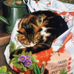 Tee ise Teemantmosaiik Kassi seinakunst Teemantmaal Loomapilt Rhinestones Mosaiigikomplektid Helmetikandid Full Round 20x20CM