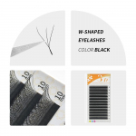 GAHAMACA W Lashes 3D eelvalmistatud vol&uuml;&uuml;mi ventilaatorid ripsmepikendustarvikud looduslikud kunstnaaritsast individuaalsed ripsmed 0.07mm C 8mm must