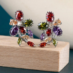 Bella Box Arrival Imeilusad Suure lillega k&otilde;rvar&otilde;ngad naistele Pulmapidu Tantsupeo Noble Briljant Tsirkoonkivist k&otilde;rvar&otilde;ngad