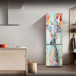 K&uuml;lmiku kleebis ukse kate Punane veinikapp 3D isekleepuv kile uks Vin&uuml;&uuml;l k&uuml;lmkapi katte kleebised tapeedikleebised PVC kunst 60x180cm