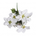 Simulatsioon Lill Realistlik Kastmata Kaunistav Kaunis Lisa puudutusega Kunstlik j&otilde;ulude kodukaunistus valge