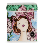 Pupazze [A2250] - Keraamiline l&otilde;hnak&uuml;&uuml;nal 'Pupazze' roheline sinine - 8x6x6 cm roheline