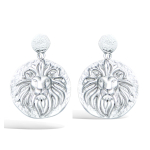Les Tr&eacute;sors De Lily [R3433] &ndash; h&otilde;bedased  Lion  h&otilde;bedased k&otilde;rvar&otilde;ngad (roodiumiga kaetud) - 23x17mm h&otilde;be