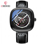 Kinkekarbiga &uuml;lemine luksuslik nelinurkne t&auml;isautomaatne meeste mehaaniline k&auml;ekell