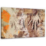 L&otilde;uenditr&uuml;kk Woman Abstract Retro 60x40 beež
