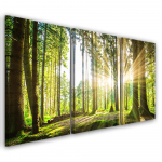 Kolmeosalise pildil&otilde;uendi print Forest Trees Nature 150x100 roheline