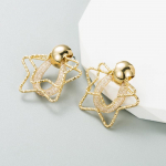 Naiste &otilde;ppek&otilde;rvar&otilde;ngad sulamist kristallist geomeetrilised viieharulised t&auml;rniga k&otilde;rvar&otilde;ngad v&auml;ikesed loomingulise disainiga k&otilde;rvar&otilde;ngad OneSize kuld