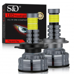 2tk 18000LM H7 LED H1 H8 H11 H4 Led esituli 3D COB kiibid 9005 HB3 9006 HB4 9012 HIR2 Led autolamp 360&deg; Auto Turbo White 6500K 12V 9005 HB3