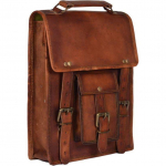 Vintage meeste k&auml;ekott &Otilde;lakott Kitse nahast Messenger portfell S&uuml;learvuti pruun 9x11x3 pruun