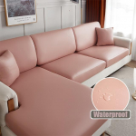 Pu veekindel nahast diivani istmekate elutoa jaoks, veniv kate, m&ouml;&ouml;bli kaitse 15 &uuml;hev&auml;rvilist diivani diivanikatet Normal Size (L)-1pc roosa