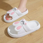 Sussid Naistele Suvised V&auml;lisr&otilde;ivad Multifilm Armsad J&auml;nesesussid Pehme p&otilde;hjaga Paks Kodu Laste Sandaalid Vanema-lapse sussid 24-25 valge