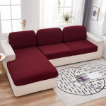 Jacquard diivanipadja kate &Uuml;hev&auml;rviline m&ouml;&ouml;bel Diivanikatted elutuppa Kodu Spandex Stretch pestav eemaldatav kaitse Normal (S)-1PC burgundiapunane