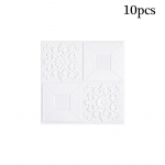 10 tk 3D plaatidega telliskivist seinakleebisega tapeet, isekleepuv veekindel vahtpaneel 10pcs valge