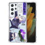L&auml;bipaistev telefoni&uuml;mbris Samsung S10 S20 Fe S21 S22 S8 S9 Plus S21ultra p&otilde;rutuskindel kate Jaapan Anime Jujutsu Kaisen Shell Capa Samsung S21 Plus