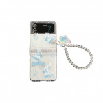 Ins Butterfly Flower Tulbid Good Luck K&auml;ev&otilde;ru 3 &uuml;hes arvutis k&otilde;va telefoni&uuml;mbris Samsung Galaxy Z Flip 3 4 5g Flip4 Flip3 kaanega For Samsung Z Flip 4
