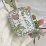 Ins Coconut Tree Cartoon Imd ripats v&otilde;tmehoidja 2023 juhtmevaba Bluetoothiga k&otilde;rvaklappide &uuml;mbris Apple Airpod 1 2 Pro 3 2. laadimiskasti jaoks For Airpods Pro