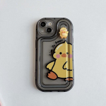 Cartoon Duck 3D Relif Ins paari telefoni&uuml;mbris iPhone 14 Plus 13 12 Promax 11 Pro Max pehmest silikoonist p&otilde;rutuskindlast tagakaanest. for iphone 11