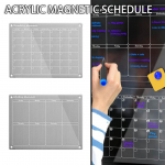 Kell Acrylic Magnetic kuu- ja n&auml;dalakalender k&uuml;lmiku jaoks kuiva kustutamise markeritega