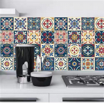 3D Bohemian Style Peel and Stick tapeet Isekleepuv kontaktpaberist eemaldatav veekindel tapeet m&ouml;&ouml;bli renoveerimiseks 45*200cm