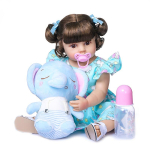 NPK 55 cm Reborn Baby V&auml;ikelapse T&uuml;drukule Kogu kehaga Silikoonist nukuvannim&auml;nguasi Elutruu, t&otilde;eliselt pehme puudutusega black