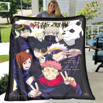 Anime Jujutsu Kaisen Pehme tekk Viskatekk Pehme multifilmi tr&uuml;kitud p&auml;evatekk voodikate Diivan Kingitus TV tekk 150x200cm