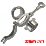 Toruliitmikud OD 3/4-4 SS304 sanitaarkeevis 32MM
